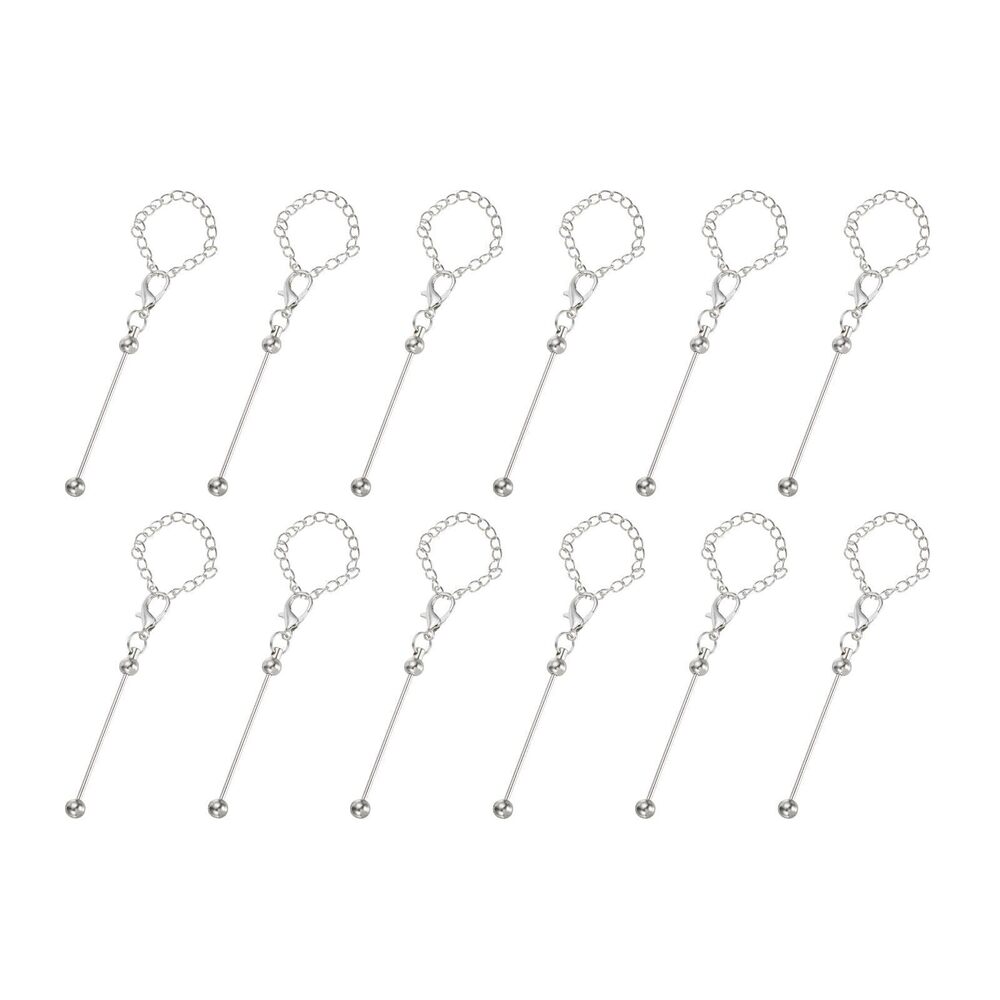 1113 Beadable Charms, 12 Pcs Beadable Keychain Charm Beadable Cup